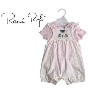 NWT Rene Rofe 2-Piece Romper Set